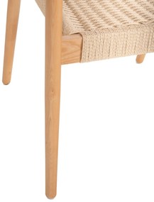 Πολυθρόνα C9874 Ξύλο Φράξινος και Paper Rope 57x54x78Yεκ. 57x54x78 εκ.