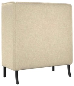 vidaXL Καναπές Υψηλής Πλάτης Κρεμ 109 x 56 x 121 εκ. ύφασμα