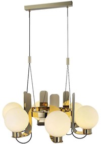 Φωτιστικό Οροφής 701CHD1719 Φ70x120cm 6xΕ27 40W Gold Opviq