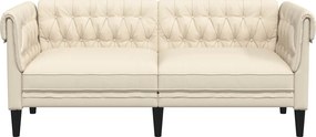 vidaXL Καναπές Διθέσιος Chesterfield Λινό