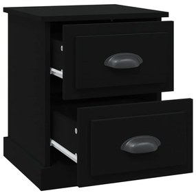vidaXL Κομοδίνο Μαύρο 39 x 39 x 47,5 εκ. από Επεξεργασμένο Ξύλο