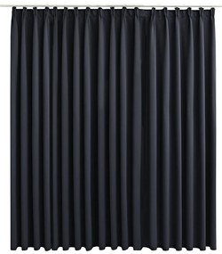 vidaXL Κουρτίνα Συσκότισης με Γάντζους Μαύρη 290 x 245 εκ.