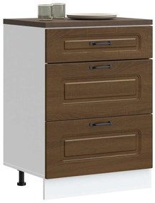 ντουλάπι βάσης κουζίνας Kalmar Καφέ δρυς Επεξεργασμένο Ξύλο