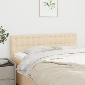 vidaXL Κεφαλάρια Κρεμ Ύφασμα 144x5x78/88 εκ.