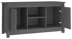 vidaXL Έπιπλο Τηλεόρασης Γκρι 103x36,5x52 εκ. από Μασίφ Ξύλο Πεύκου