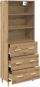 vidaXL Highboard Artisan Oak 69,5 x 32,5 x 180 εκ Επεξεργασμένο ξύλο