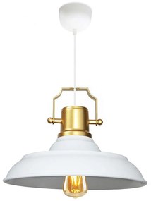 Φωτιστικό Οροφής 780SGN4608 Φ25x80cm 1xE27 40W White-Gold Opviq