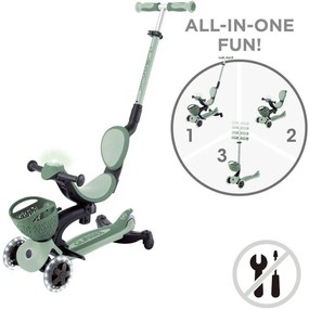 Globber Scooter Go.Up Baby Lights 360 Olive