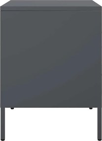 vidaXL Κομοδίνα 2 τεμ. Ανθρακί 36x39x50,5 εκ. από Χάλυβα