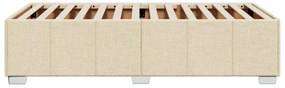 vidaXL Πλαίσιο κρεβατιού χωρίς στρώμα Κρέμα 80x200 cm Ύφασμα