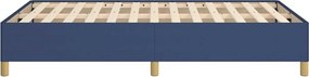 vidaXL Πλαίσιο Κρεβατιού χωρίς στρώμα Μπλε 120x190 εκ. Υφασμάτινο