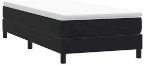 vidaXL Κρεβάτι Boxspring με Στρώμα Μαύρο 90x210 εκ. Βελούδινο