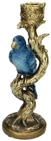 Κηροπήγιο Polyresin Πουλί Μπλε ARTE LIBRE 10x9x25,5εκ. 05152391