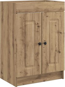 vidaXL Ντουλάπι κάτω από τον νιπτήρα Artisan Δρυς 56 x 37,5 x 81 εκ