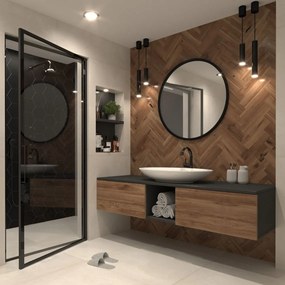 Καθρέπτης Grace-Mauro-Διάμετρος 80εκ