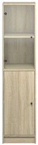 vidaXL Ντουλάπι Sonoma Δρυς 35 x 37 x 142 εκ. με Γυάλινη Πόρτα