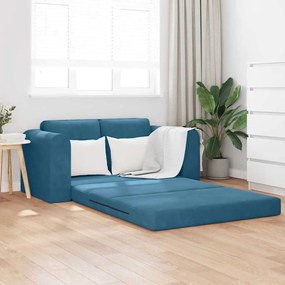 vidaXL Καναπές-κρεβάτι 2 σε 1 Μπλε 148x71x83 εκ Μαλακό