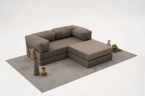Γωνιακός Καναπές Κρεβάτι Γκρι COMFORT MINI 95x190x75