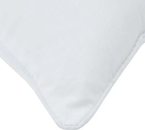 vidaXL Μαξιλάρι με μαξιλάρι Λευκό Βαμβάκι και Πολυεστέρας