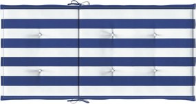 vidaXL Μαξιλάρια Καρέκλας Χαμ. Πλάτη 6 τεμ. Μπλε/Λευκά Ριγέ Υφασμάτινα