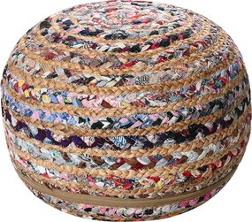 Πουφ (Φ40x20) Pol Rugs & Mats Jute Chindi