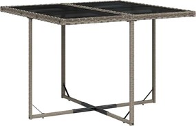 vidaXL Σετ Τραπεζαρίας Κήπου 9 τεμ. Γκρι Συνθ. Ρατάν με Μαξιλάρια