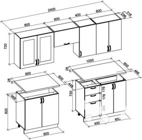 Σύνθεση κουζίνας Eliza