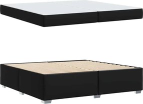 vidaXL Σκελετός Κρεβατιού με στρώμα Μαύρο 200 x 200 cm ύφασμα
