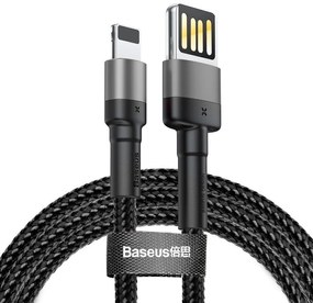 BASEUS Cable USB-A - Lightning, 2 m, 1.5A, CAFULE, CALKLF-HG1 black+grey