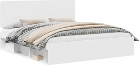 vidaXL Σκελετός Κρεβατιού Λευκό 200 x 200 cm Στερεά ξυλεία πεύκου