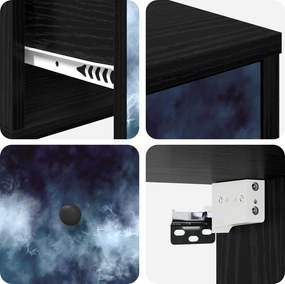 vidaXL Τοίχου κομοδίνο RAALTE Μαύρη Δρυς 36 x 33 x 25 εκ.