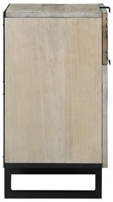 vidaXL Κομοδίνα με συρτάρι Λευκό και Μαύρο 50 x 33 x 60 εκ