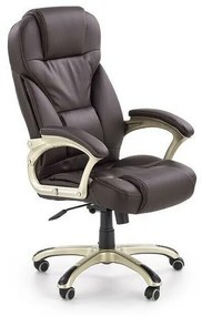 Καρέκλα γραφείου Houston 189, Σκούρο καφέ, 112x67x70cm, 15 kg, Με ρόδες, Με μπράτσα, Μηχανισμός καρέκλας: Κλίση | Epipla1.gr