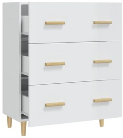 vidaXL Ντουλάπι Γυαλιστερό Λευκό 70 x 34 x 90 εκ. Επεξεργασμένο Ξύλο