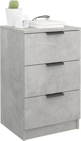 vidaXL Κομοδίνα Γκρι Σκυροδέματος 40x36x65 εκ.