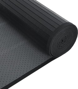 vidaXL Χαλί Ορθογώνιο Μαύρο 60 x 400 εκ. Μπαμπού