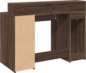 vidaXL Γραφείο με LED Καφέ δρυς 120x55x91 εκ. Επεξεργ. Ξύλο