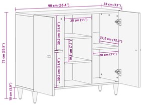 ΒΟΗΘΗΤΙΚΟ ΝΤΟΥΛΑΠΙ 90 X 33 X 75 ΕΚ. ΑΠΟ ΜΑΣΙΦ ΞΥΛΟ ΜΑΝΓΚΟ 358348