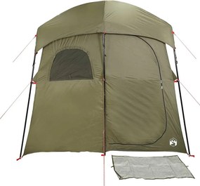 vidaXL Σκηνή Ντους 2 Ατόμων Αδιάβροχη Πράσινη Λαδί