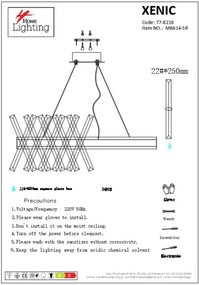 M6614-SR XENIC GOLD MATT PENDANT Γ3