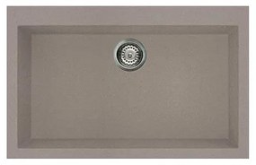 Elleci Quadra 130 Ένθετος Νεροχύτης κουζίνας Tortora 43 79x50cm
