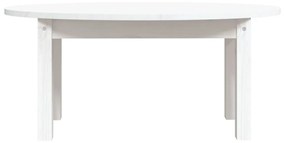 vidaXL Τραπεζάκι Σαλονιού Λευκό 80x40x35 εκ. από Μασίφ Ξύλο Πεύκου