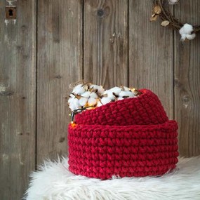 Καλάθι 19x16 - Panier Red Nima Βαμβάκι-Πολυέστερ