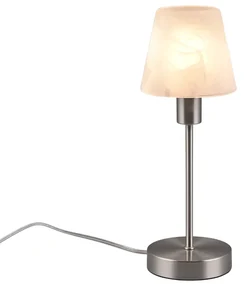 Πορτατίφ 12xH32cm 1xE14 Λευκό Καπέλο Βάση Νίκελ Ματ Trio Lighting Luis II 595700107