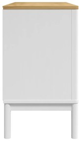 vidaXL Ντουλάπι FLORO Λευκή 114 x 43 x 74 εκ. από Μασίφ Ξύλο Πεύκου