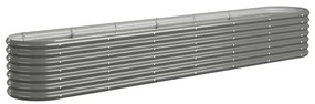 vidaXL Ζαρντινιέρα Γκρι 260x40x36 εκ. Γαλβανισμένος χάλυβας