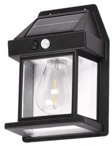 Ηλιακό Φωτιστικό Τοίχου Αυτόνομο LED 10W Μαύρο 3CCT IP65 Faber 80204411S Inlight -80204411S-Μαύρο 80204411S