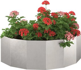 VidaXL Γλάστρα Ασημί 120 x 60 x 35 cm Ανοξείδωτο ατσάλι