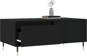 vidaXL Τραπεζάκι Σαλονιού Μαύρο 90x50x36,5 εκ. Επεξεργασμ. Ξύλο