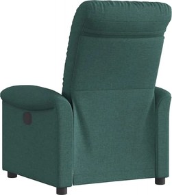 vidaXL Πολυθρόνα Ανακλινόμενη Σκούρο Πράσινο Υφασμάτινη